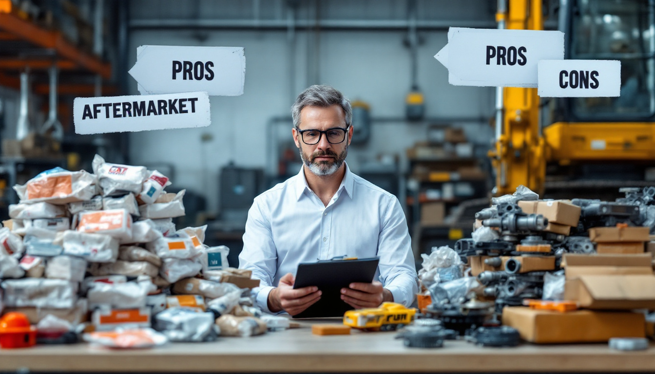 OEM 부품과 애프터마켓 부품의 장단점을 비교하는 전문가의 실제 작업장 이미지