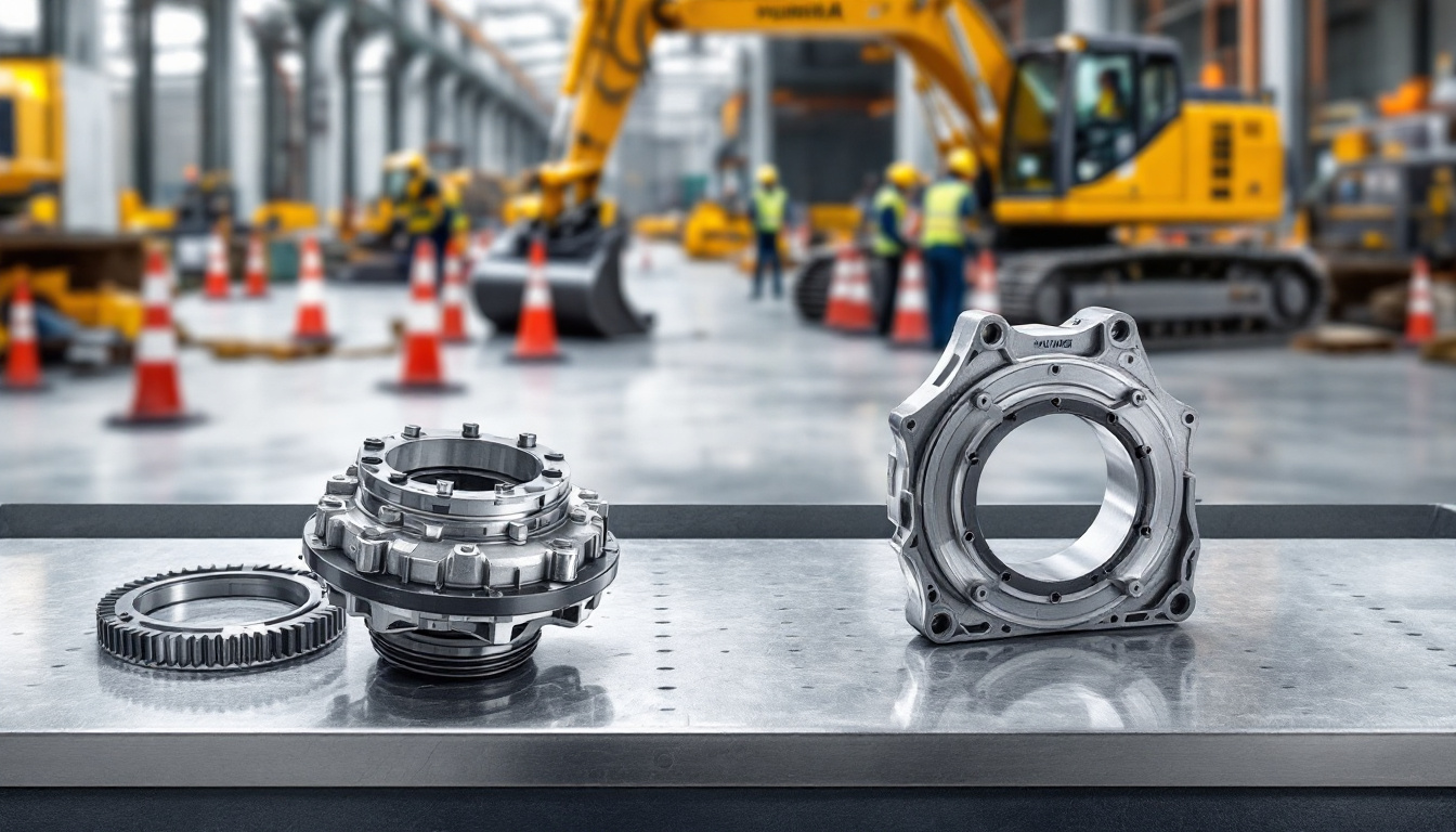 현대 굴삭기 정품 부품의 고품질과 안전성을 나타내는 이미지