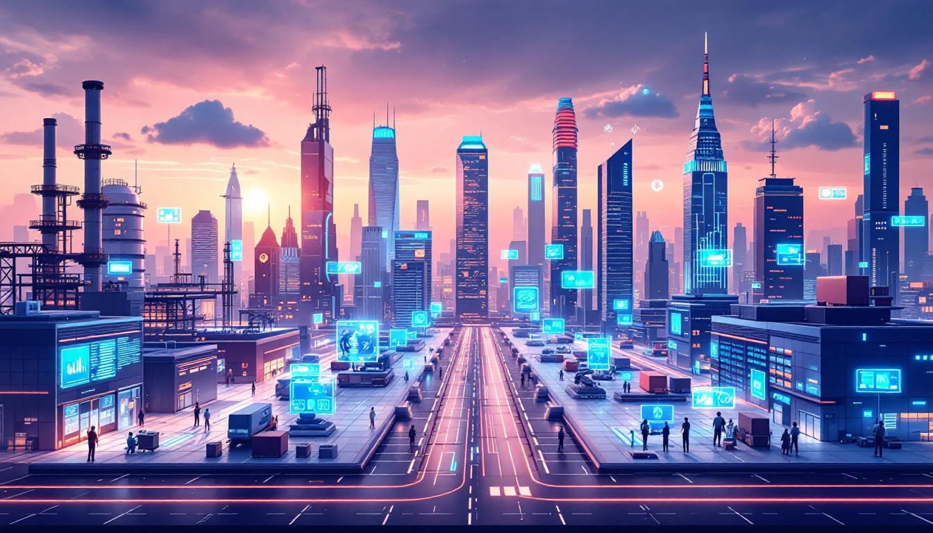 제조업, 금융, 의료, 유통·물류, 교육 분야에서 AI 에이전트가 활약하는 다양한 산업 현장의 실사 이미지